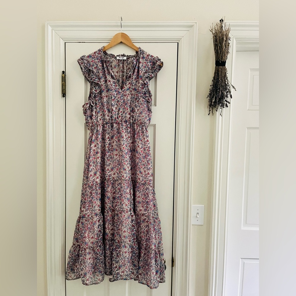 BB Dakota by Steve Madden Midi Sleeveless Floral Dress